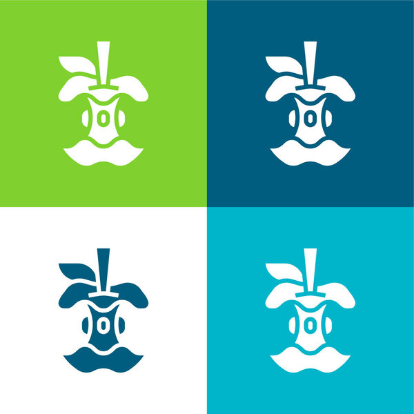 Apple Flat four color minimal icon set