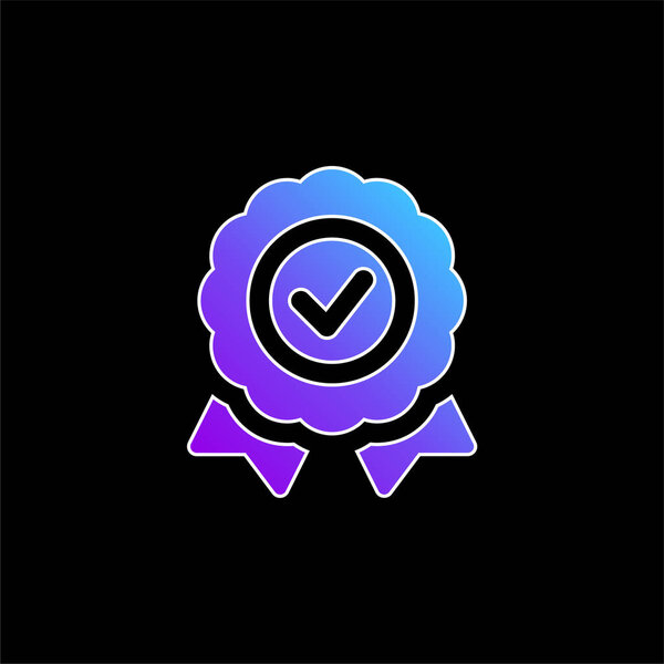 Badge blue gradient vector icon