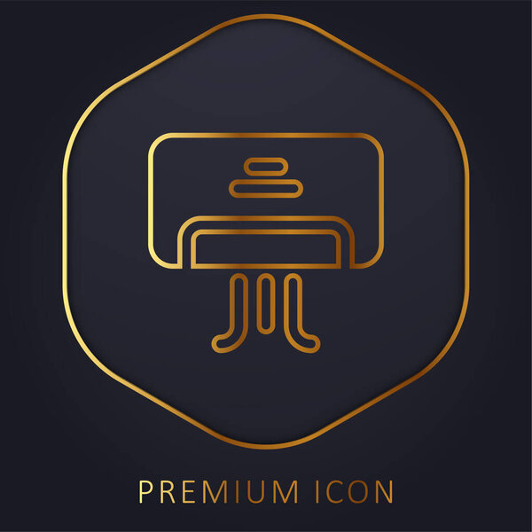 Кондиционеры золотой линии премиум логотип или значок