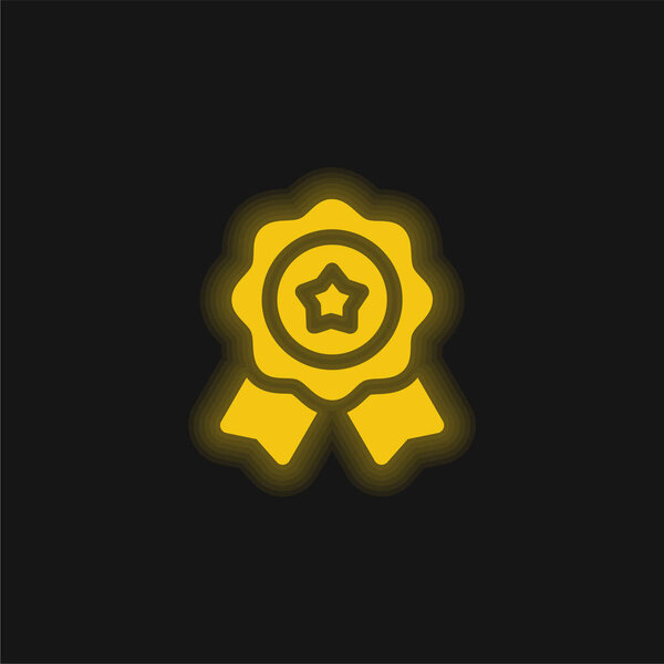 Желтый светящийся значок