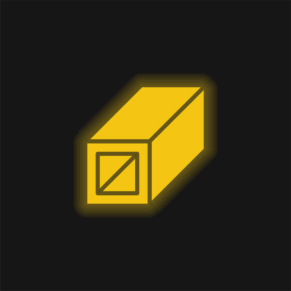 Beam yellow glowing neon icon