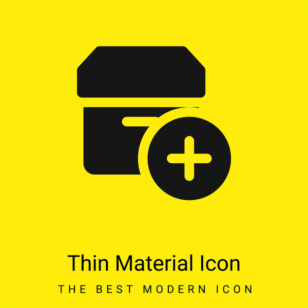 Добавить минимальный ярко-желтый значок материала