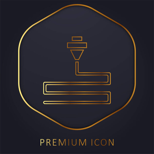 3D Печать логотипа или значка премиум-класса золотой линии