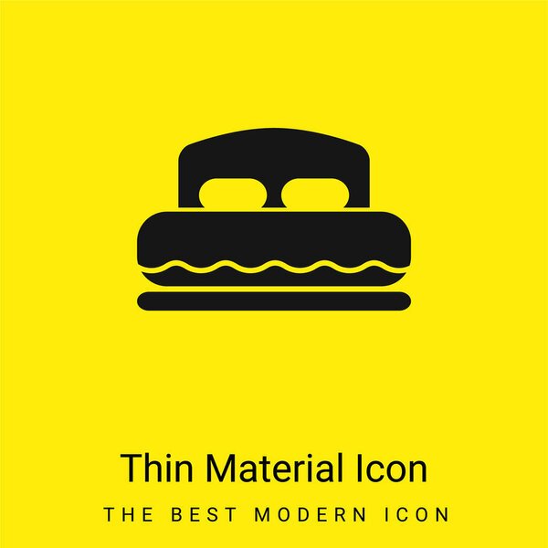 Bed For A Couple minimal bright yellow material icon