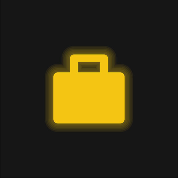 Желтый светящийся неоновый значок