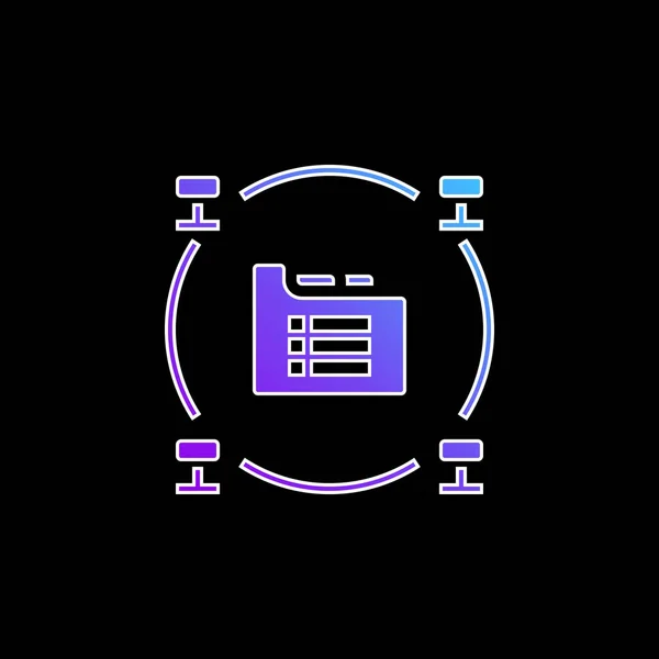 Big Data Blå Gradient Vektor Ikon — Stock vektor