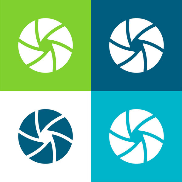 Aperture Flat four color minimal icon set