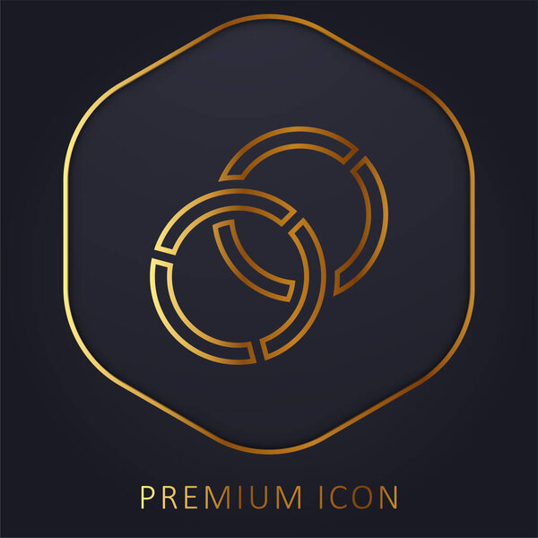 Bangles golden line premium logo or icon