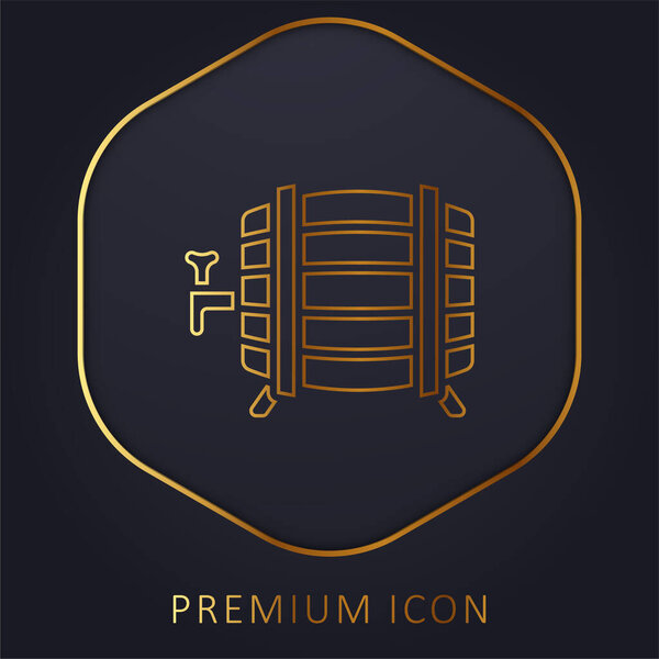 Barrel golden line premium logo or icon