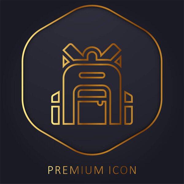 Рюкзак золотой линии премиум логотип или значок