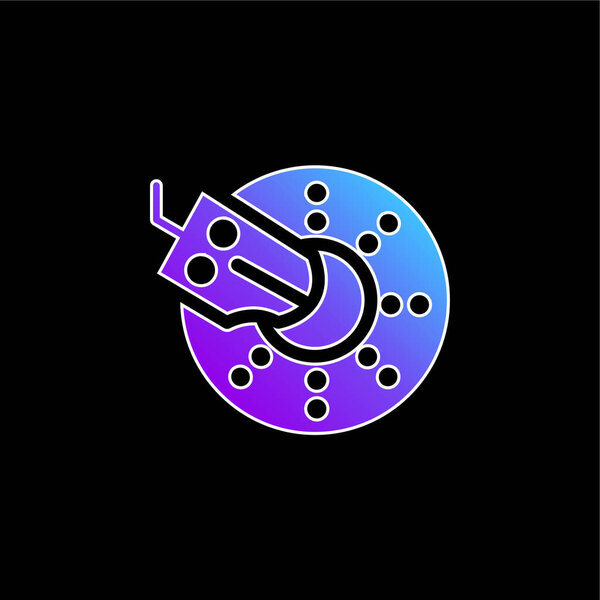 Brake blue gradient vector icon