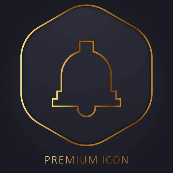 stock vector Bell golden line premium logo or icon