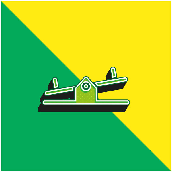 Balancer Green and yellow modern 3d vector icon logo