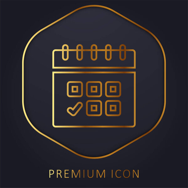 Appointment golden line premium logo or icon