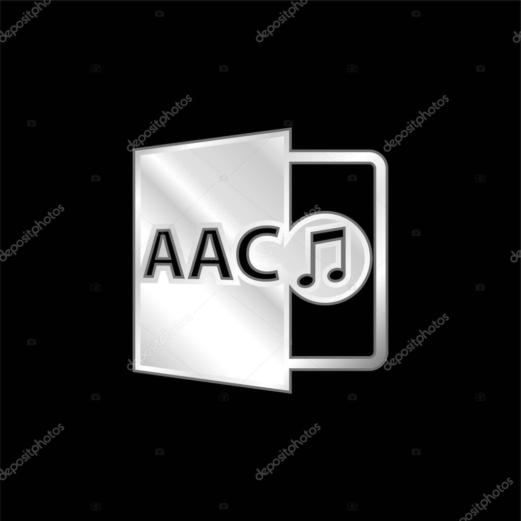 Acc File Format Symbol silver plated metallic icon