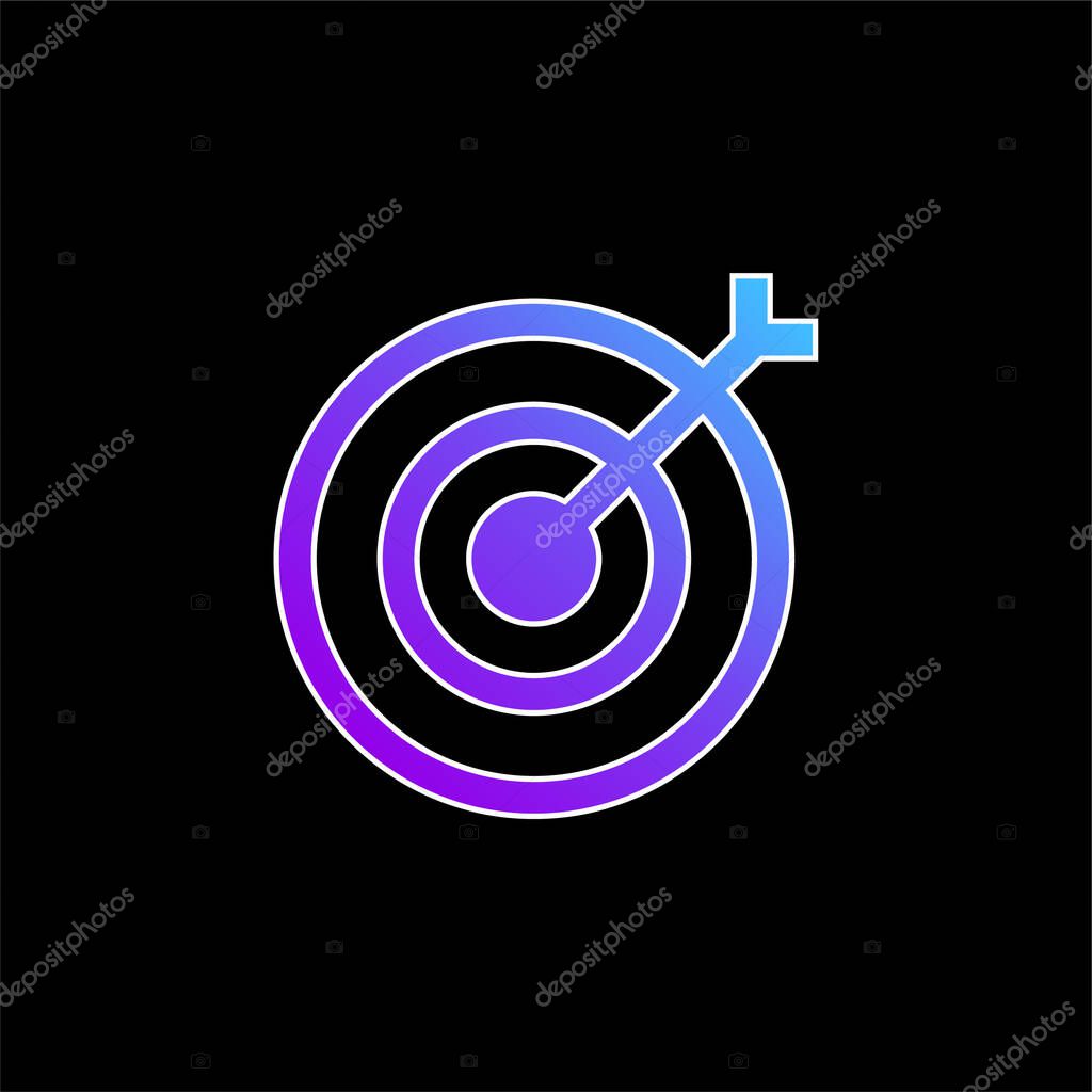 Archery blue gradient vector icon