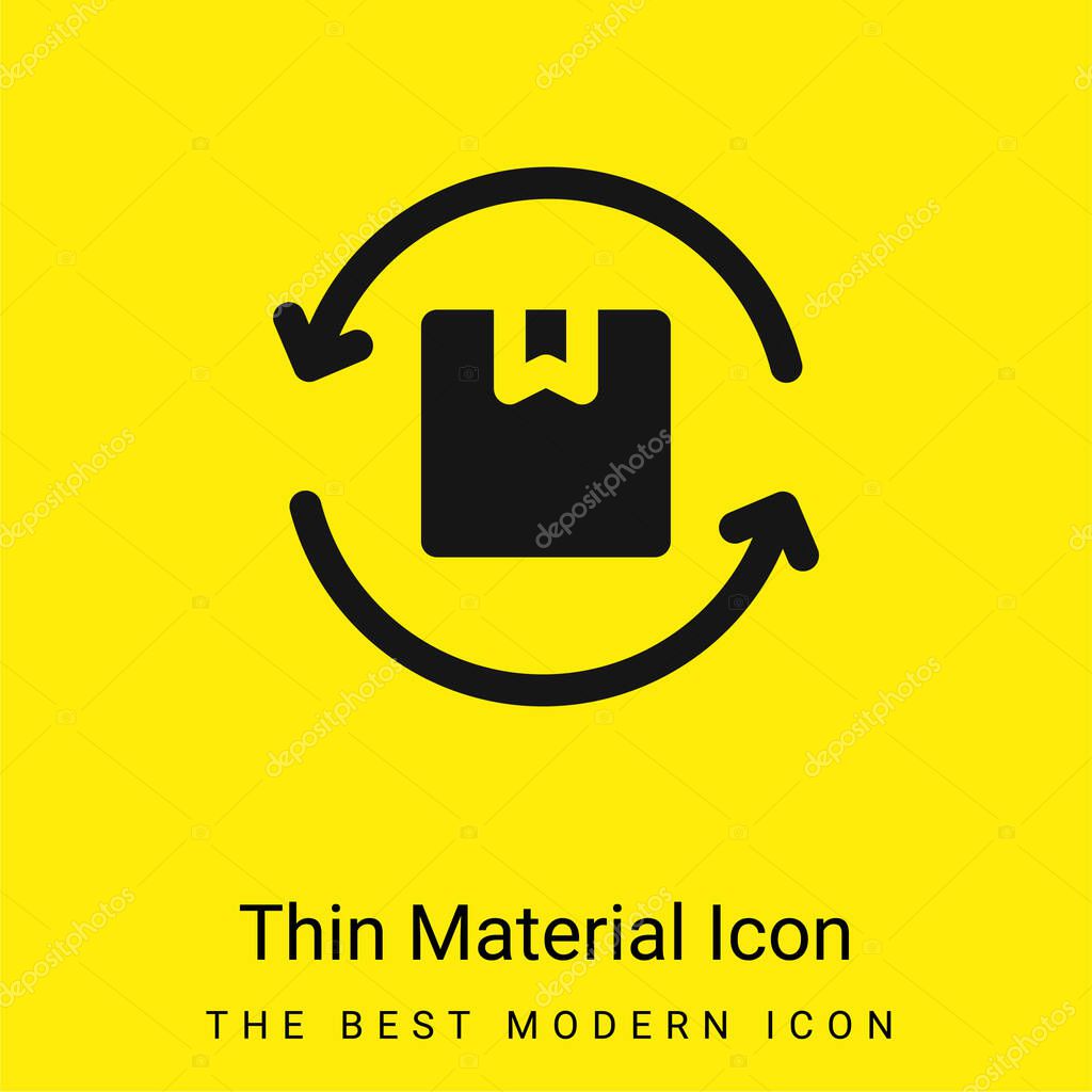 Box minimal bright yellow material icon