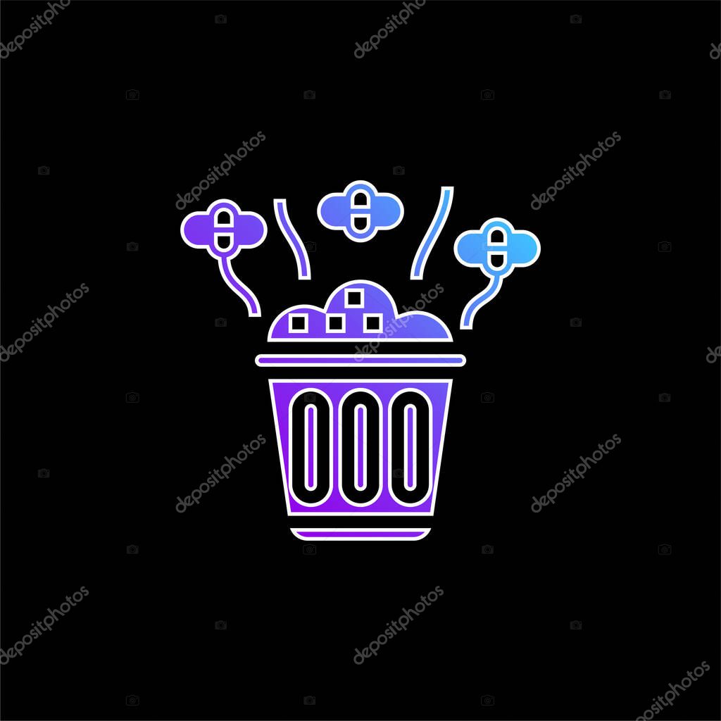 Bad Smell blue gradient vector icon