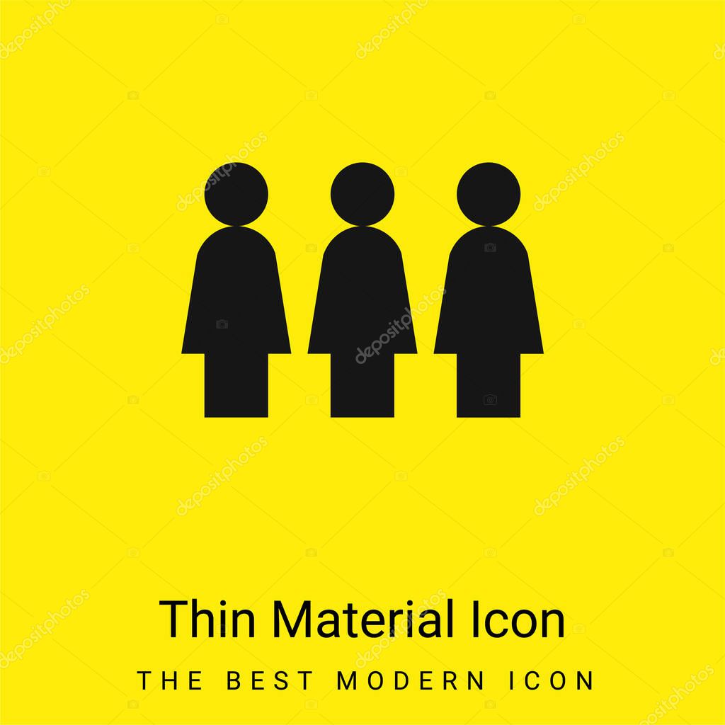 Activism minimal bright yellow material icon