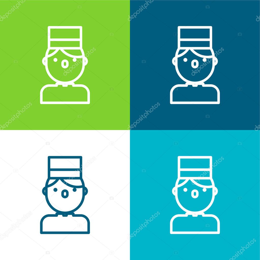 Bellboy Flat four color minimal icon set