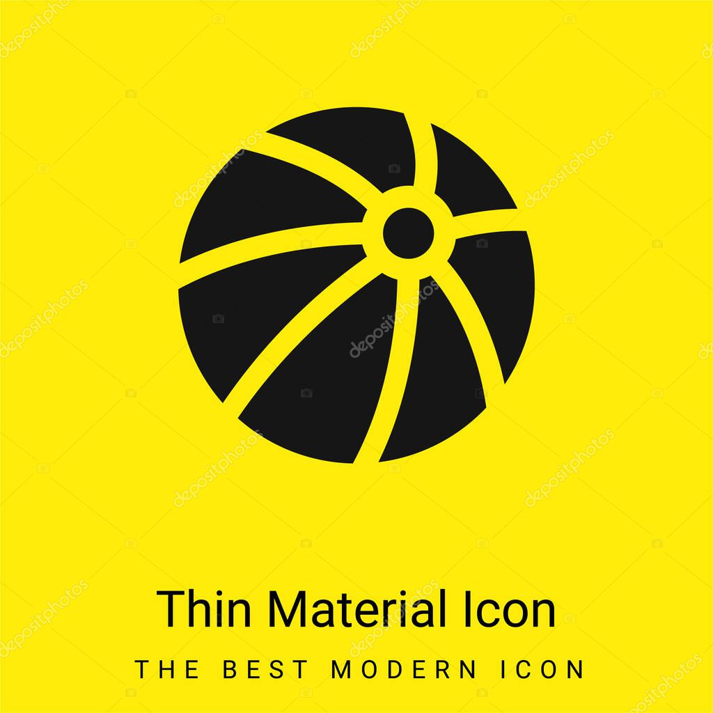 Ball minimal bright yellow material icon