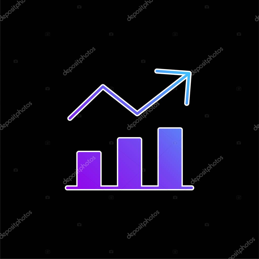 Analytics blue gradient vector icon