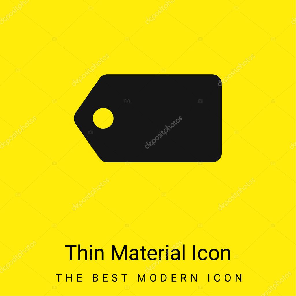 Black Label In Horizontal Position minimal bright yellow material icon