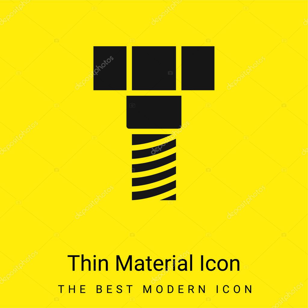 Bolt minimal bright yellow material icon