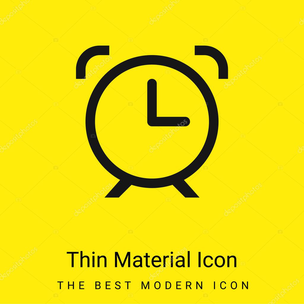 Alarm Clock Symbol minimal bright yellow material icon