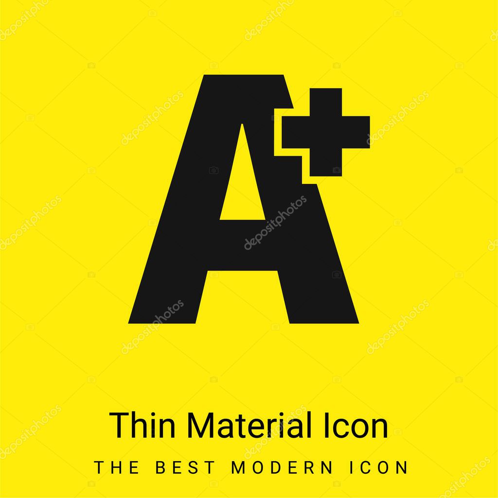 A Plus Symbol minimal bright yellow material icon