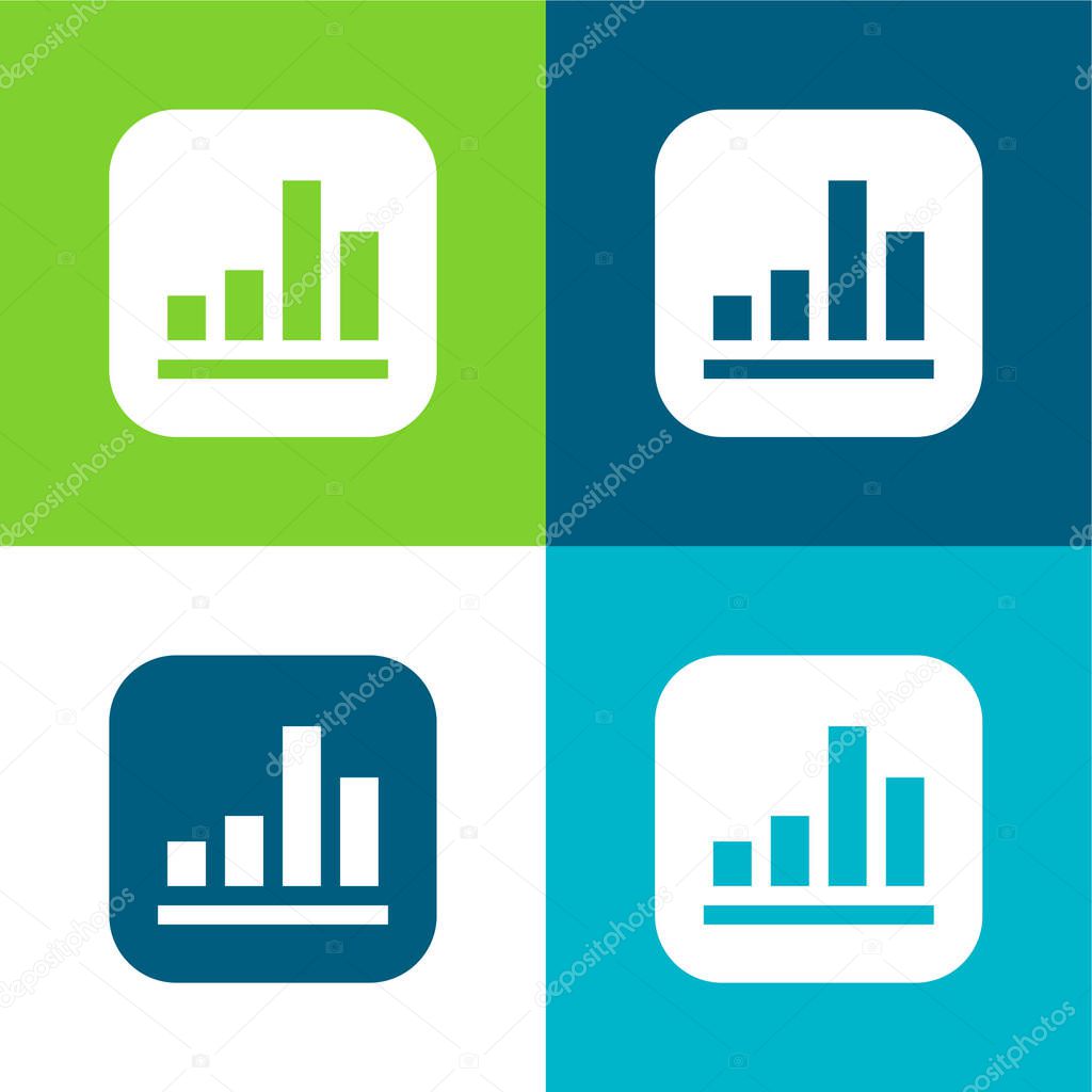 Apple Flat four color minimal icon set