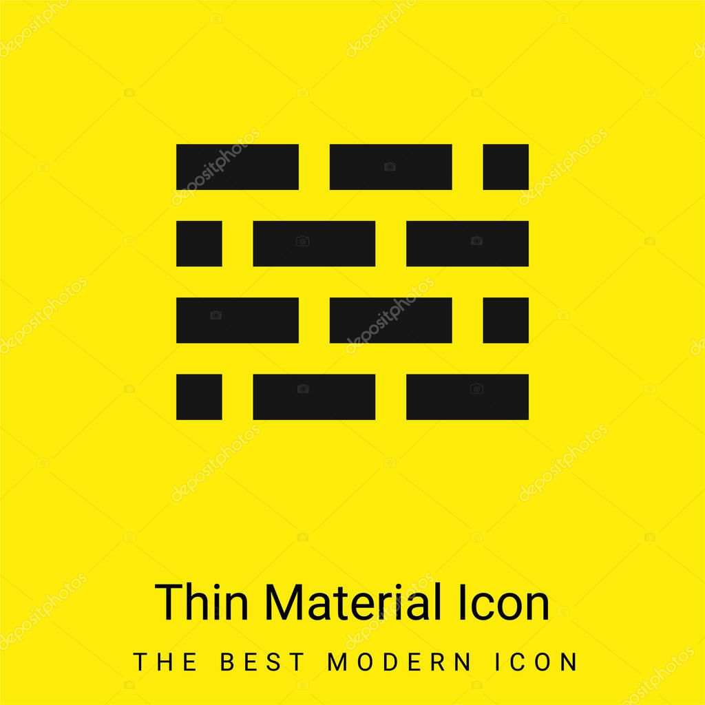 Brickwall minimal bright yellow material icon