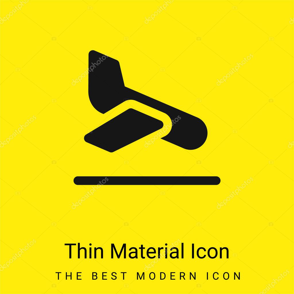 Arrival minimal bright yellow material icon