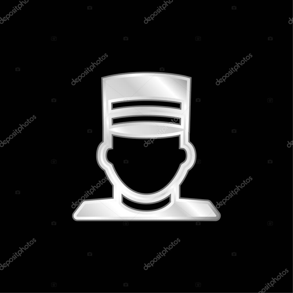 Bellboy silver plated metallic icon