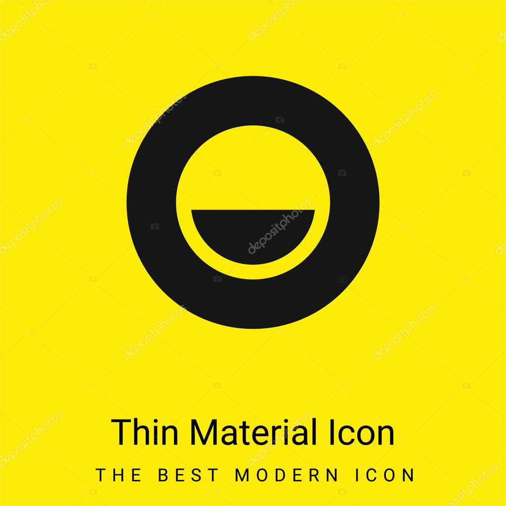 Black And White minimal bright yellow material icon