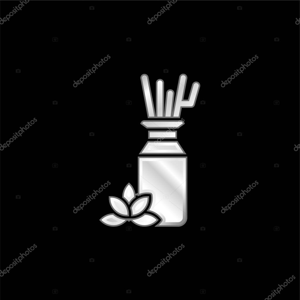 Aromatherapy silver plated metallic icon