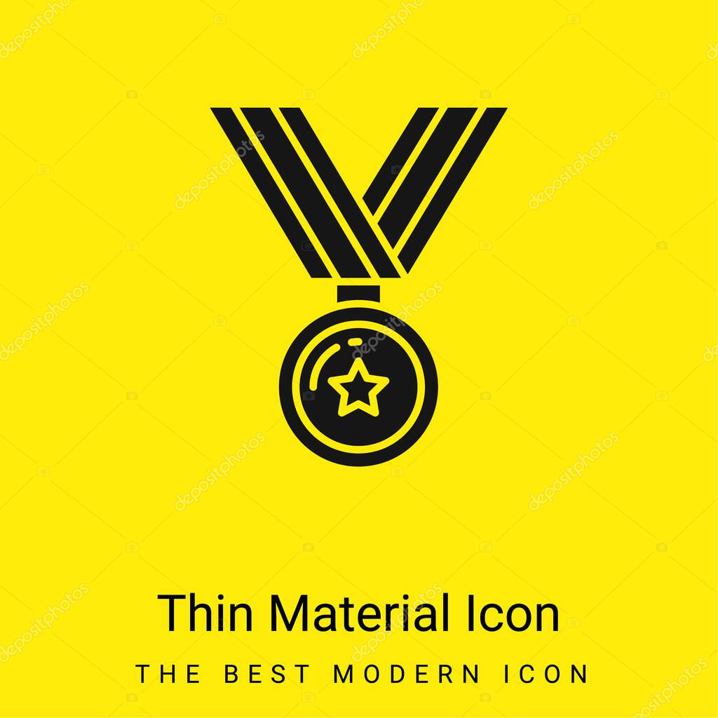 Award minimal bright yellow material icon