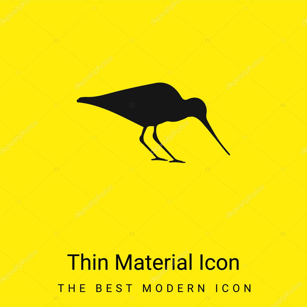 Bird Oystercatcher minimal bright yellow material icon