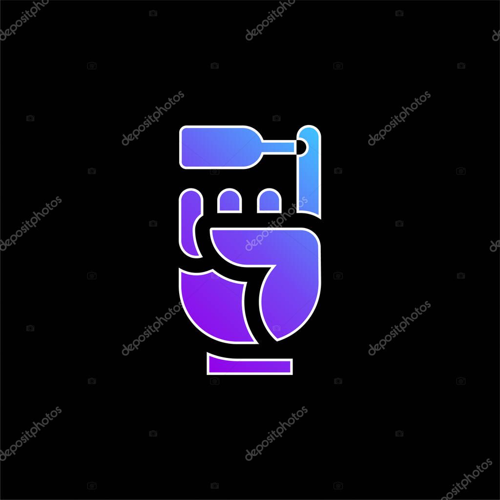 Blood Test blue gradient vector icon
