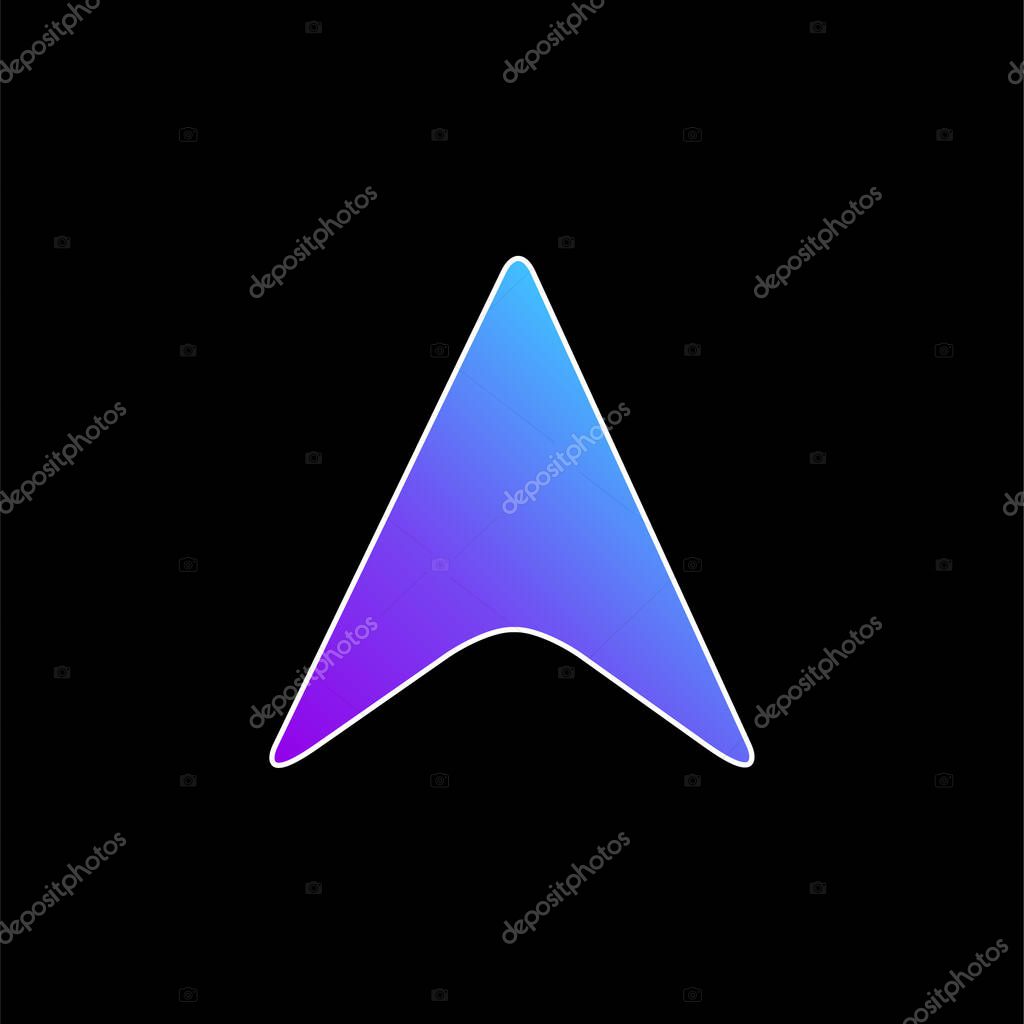 Black Arrowhead Pointing Up blue gradient vector icon