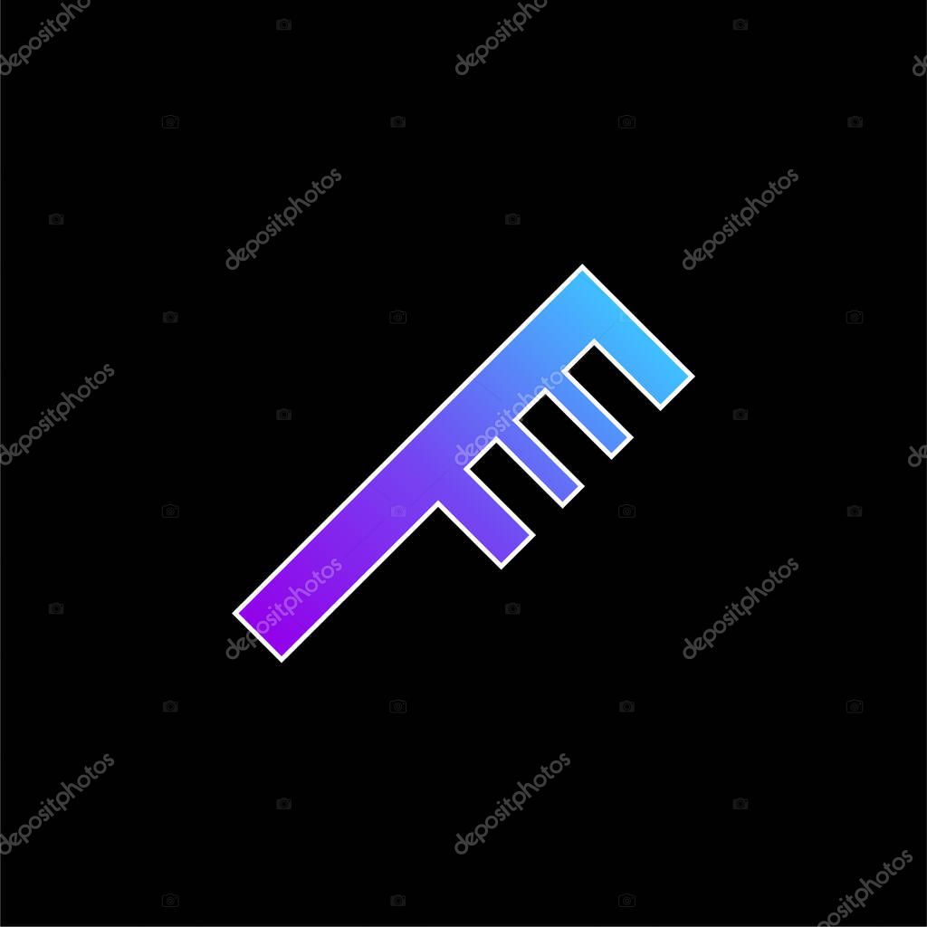 Angular Comb blue gradient vector icon
