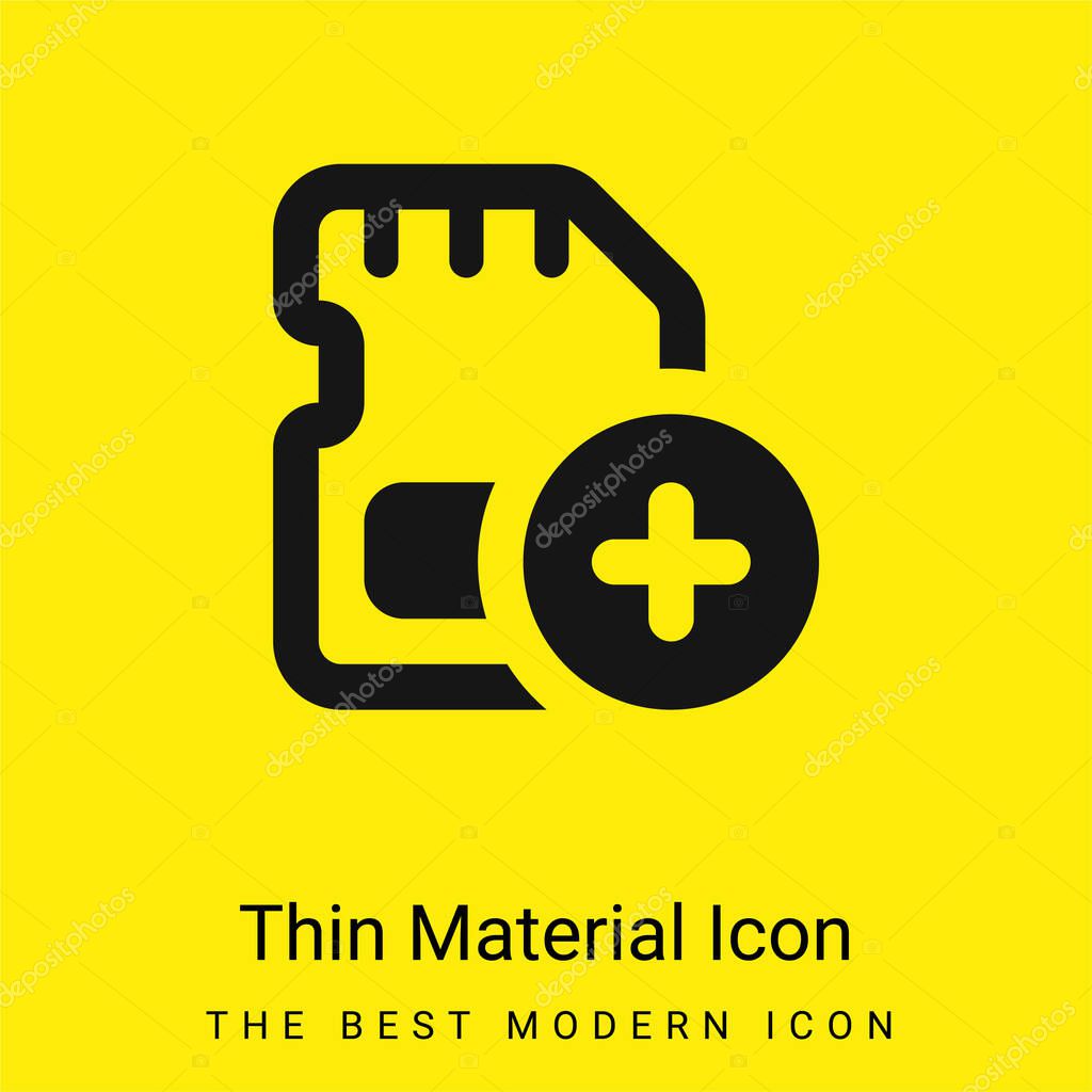 Add minimal bright yellow material icon