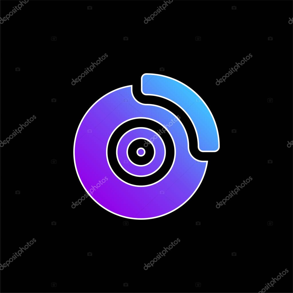 Brake Disc blue gradient vector icon