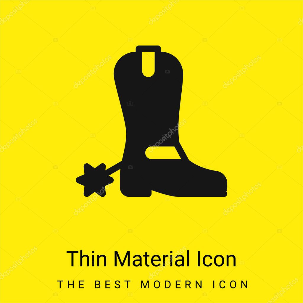 Boots minimal bright yellow material icon