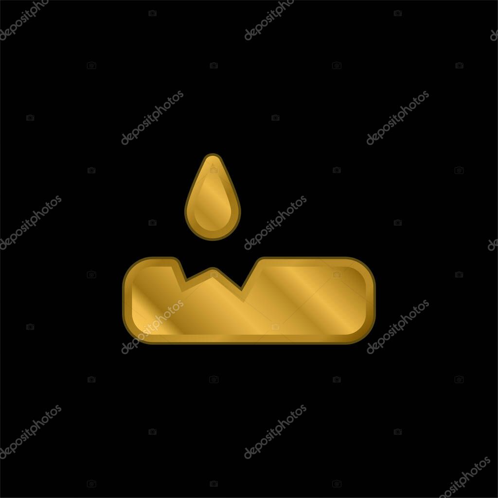 Acid Test gold plated metalic icon or logo vector