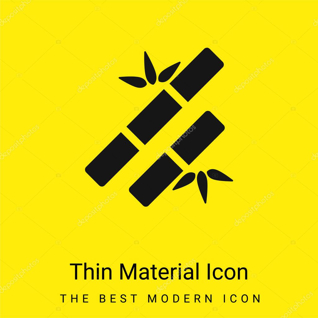 Bamboo Sticks Spa Ornament minimal bright yellow material icon