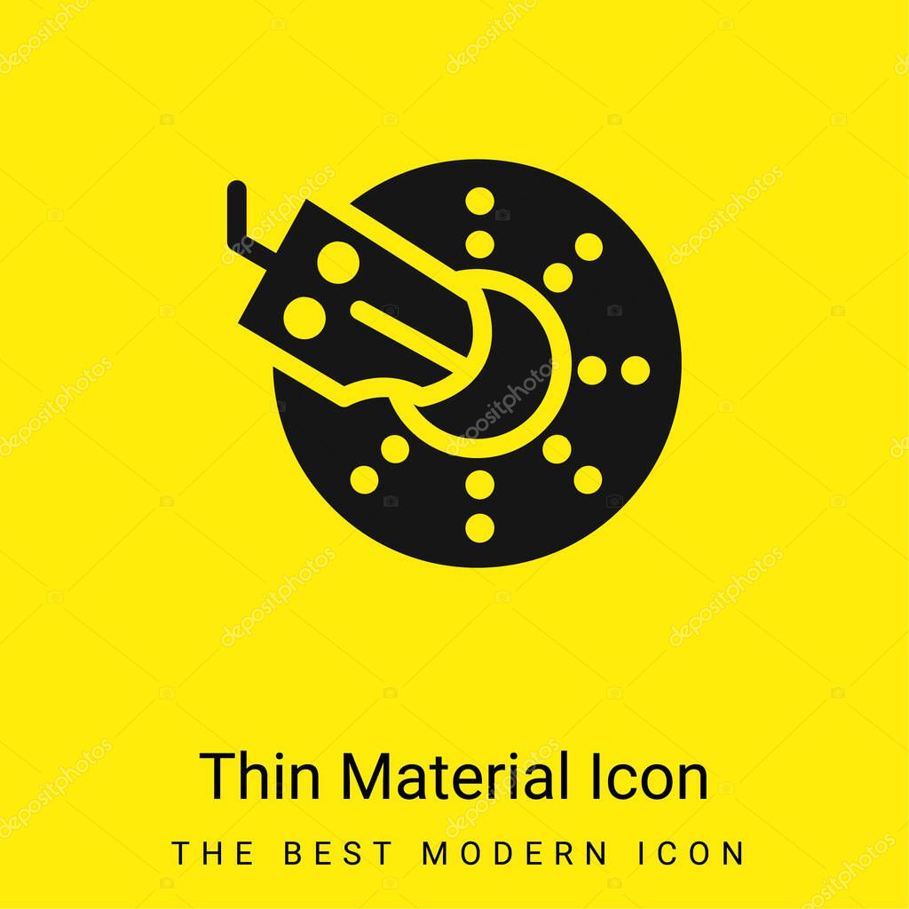 Brake minimal bright yellow material icon
