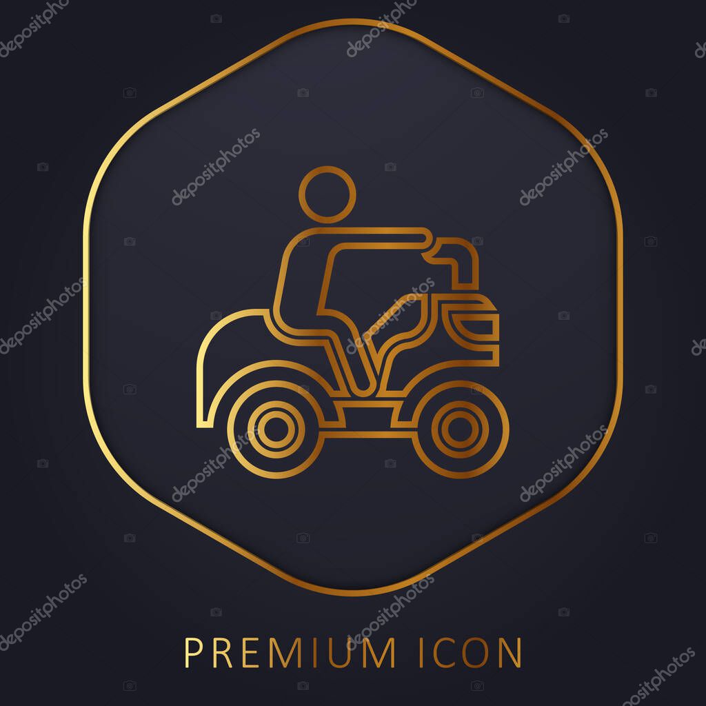 Atv golden line premium logo or icon