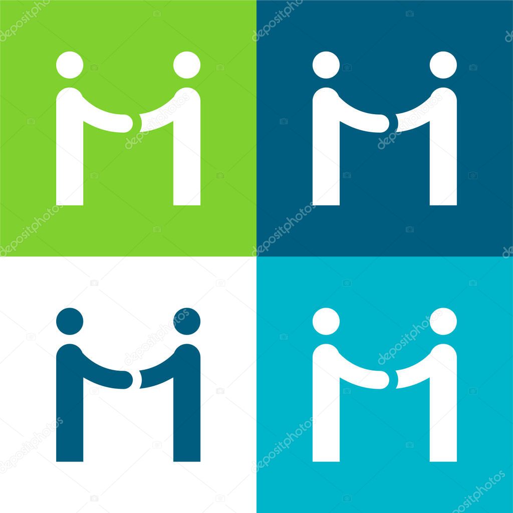 Agreement Flat four color minimal icon set