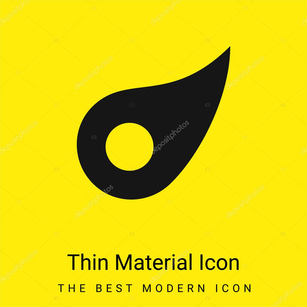 Asteroid minimal bright yellow material icon